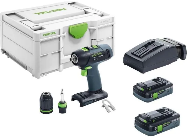 Festool akumulatorowa wiertarko-wkrętarka T 18+3 HPC 4,0 I-Plus w Systainer3