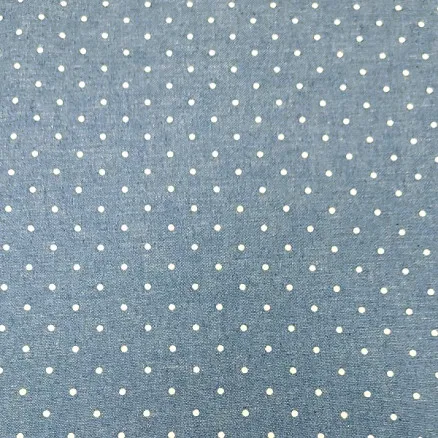 Tkanina denim 145cm 60 Małe kropki Paski - 50cm