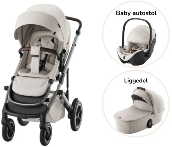 Smile 5Z lux wózek 2w1 z fotelikiem samochodowym - soft taupe
