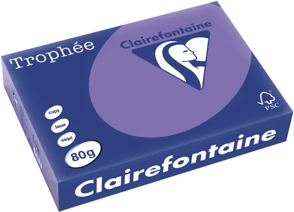Q-connect Trophee papier kserograficzny A4 80g intensywny fiolet 500 arkuszy