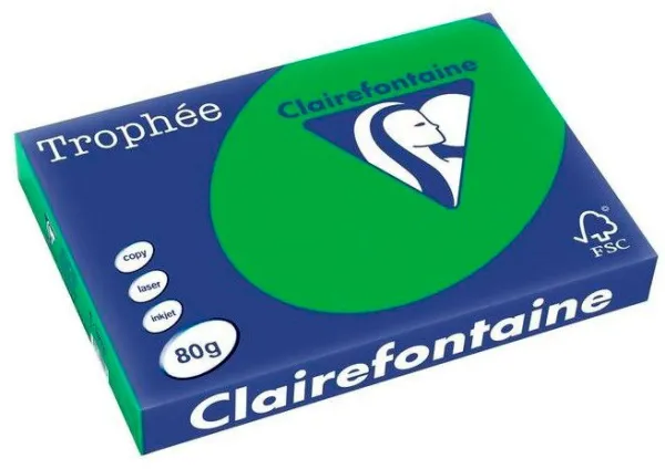Q-connect Trophee papier kserograficzny A3 80g mocno zielony 500 arkuszy