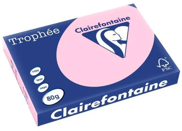 Q-connect Trophee papier kserograficzny A3 80g pastelowy różowy 500 arkuszy