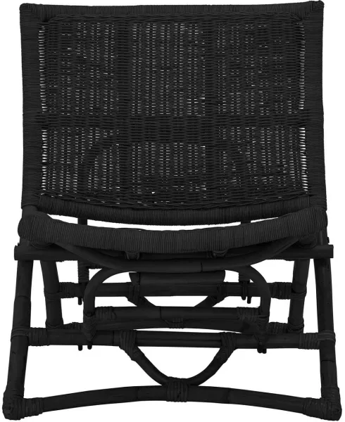 BLOOMINGVILLE Baz krzesło lounge, składane - czarny rattan