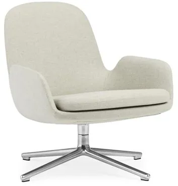 Normann Copenhagen Era Fotel Niski z Obrotem Aluminium/Main Line Flax MLF20