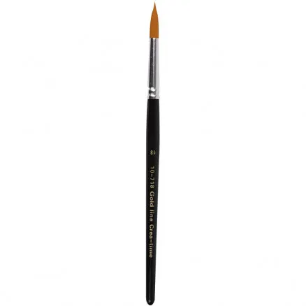 Pędzle Gold Line, Dł: 20 cm, Sz: 7 mm, okrągłe, 6 szt./6 op.