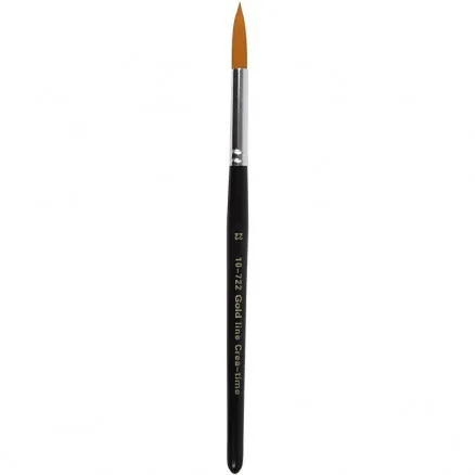 Pędzle Gold Line, Dł: 21 cm, Sz: 8 mm, okrągłe, 6 szt./6 op.