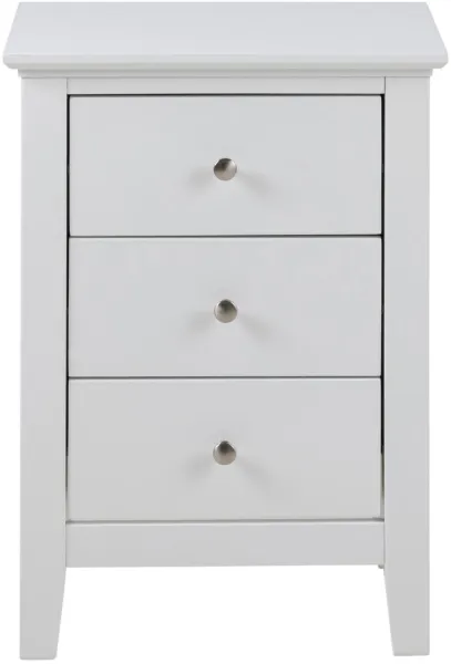 ACT NORDIC Linnea stolik nocny, z 3 szufladami - biały MDF (45x34)