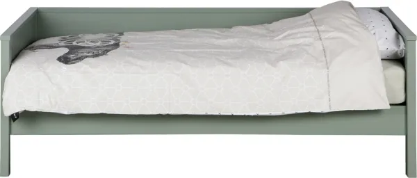 Nikki, Sofaseng, zielony, H73x208x100 cm, drewno sosnowe