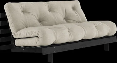 Karup Design Roots Sofa Rozkładana z Materacem Roots 160x200 Len/Czarny Lakier