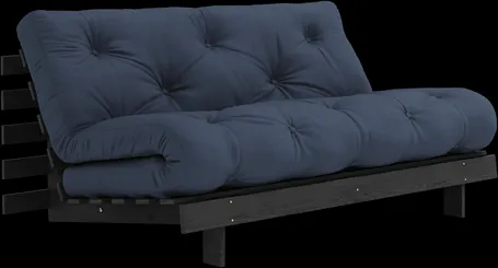 Karup Design Roots Sofa rozkładana z materacem Roots 160x200 Granatowy/Czarny lakierowany