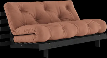 Karup Design Roots Sofa rozkładana z materacem Roots 160x200 Clay Brown/Czarny lakier