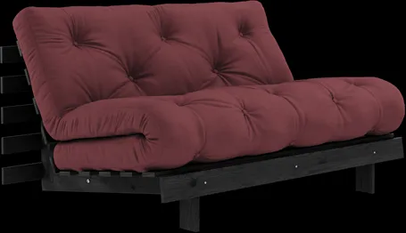 Karup Design Roots Sofa rozkładana z materacem Roots 140x200 Bordowy/Czarny lakier