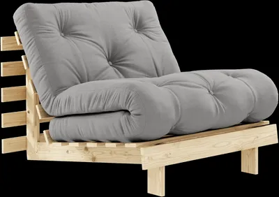 Karup Design Roots Sofa rozkładana z materacem 90x200 746 Szary/Drewno sosnowe