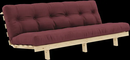 Karup Design Lean Sofa Rozkładana z Materacem Alpha 130x200 Bordeaux/Raw