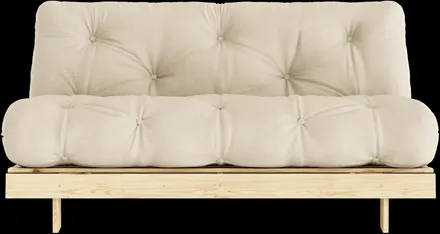 Karup Design Roots Sofa rozkładana z materacem 160x200 747 Beż/Drewno sosnowe