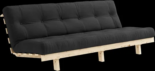 Karup Design Lean Sofa rozkładana z materacem Alpha 130x200 Ciemnoszary/Surowy