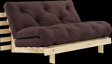 Karup Design Roots Sofa rozkładana z materacem 140x200 715 Brąz/Drewno sosnowe