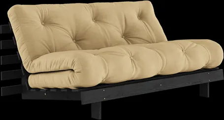 Karup Design Roots Sofa rozkładana z materacem Roots 160x200 Wheat Beige/Czarny lakier