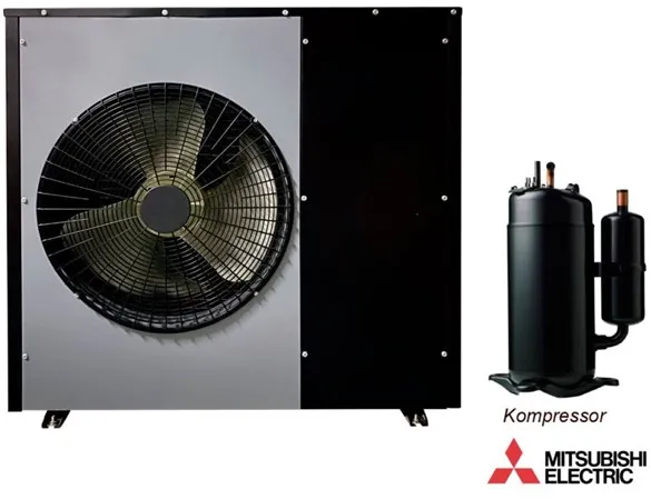 Andersen Electric Nordic One pompa ciepła powietrze/woda z WiFi, 12kW, Czarna