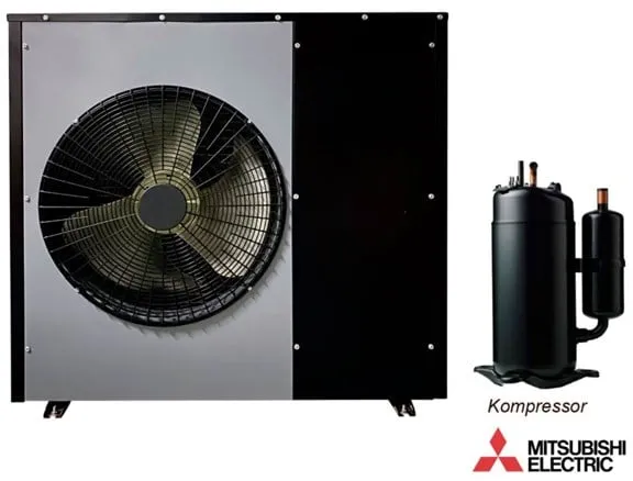 Andersen Electric Nordic One pompa ciepła powietrze/woda z WiFi, 7kW, Czarna